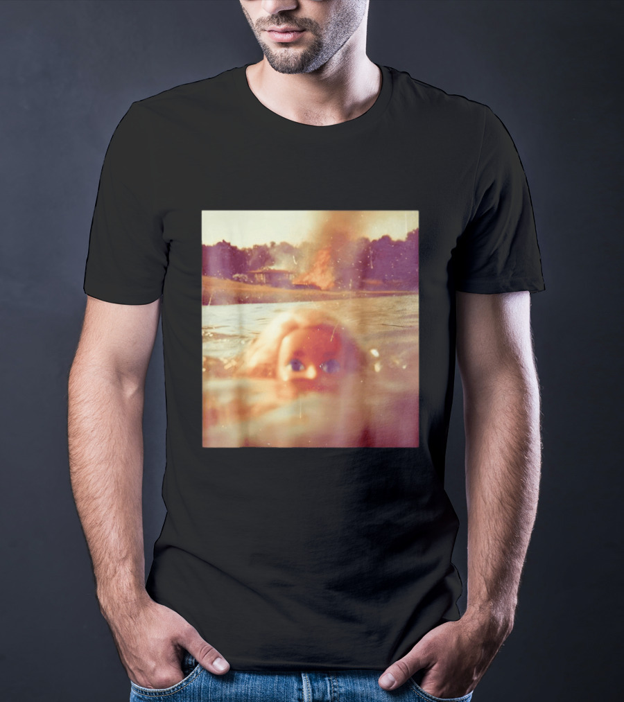 Doll Face Meme Swimming Surreal Humor T-Shirt