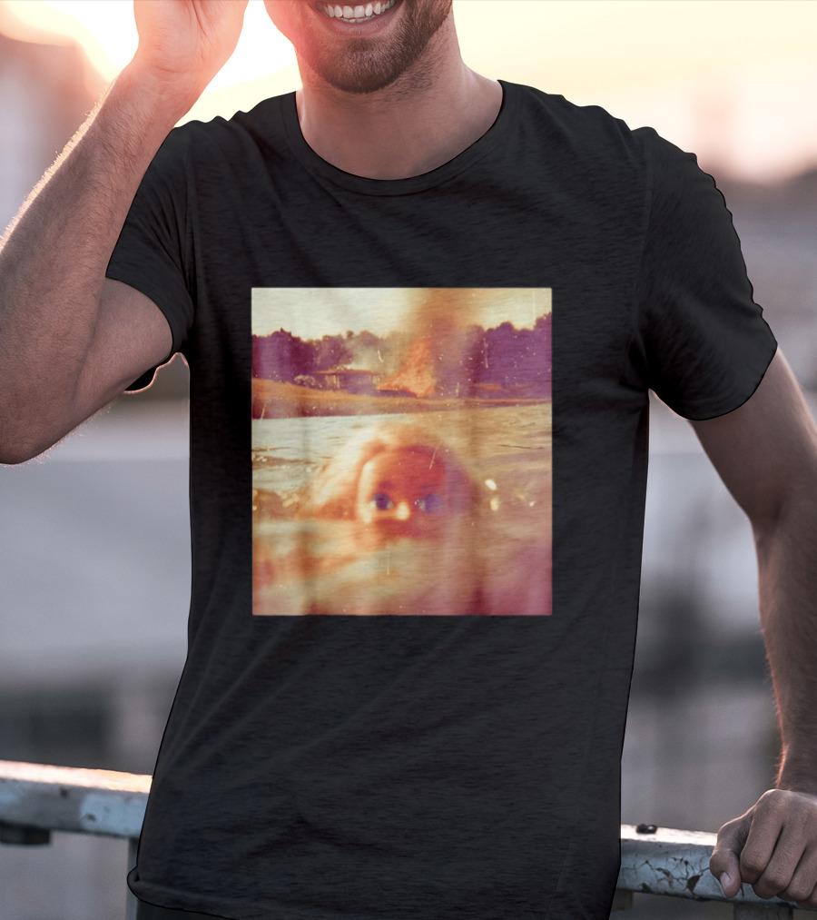 Doll Face Meme Swimming Surreal Humor T-Shirt