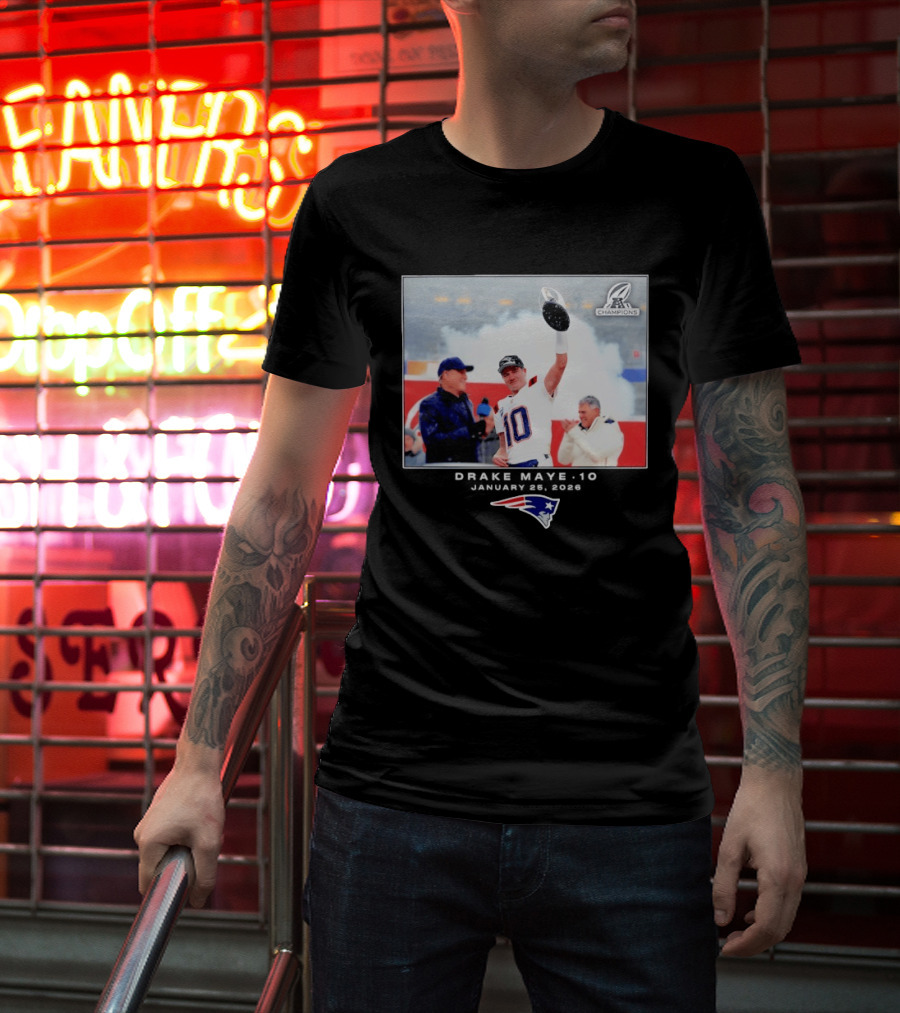 Drake Maye New England Patriots Super Bowl Champions Week 21 Big & Tall T-Shirt