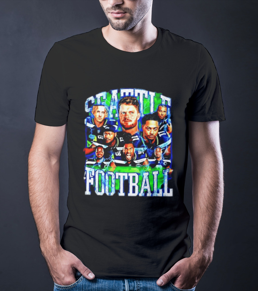 Seattle Football Players Team Spirit Celebration T-Shirt