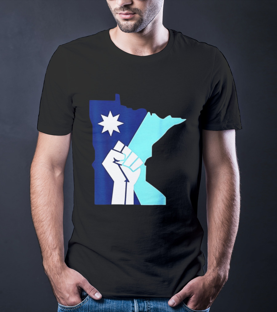 Protest Fists Resist Minnesota Map Star T-Shirt
