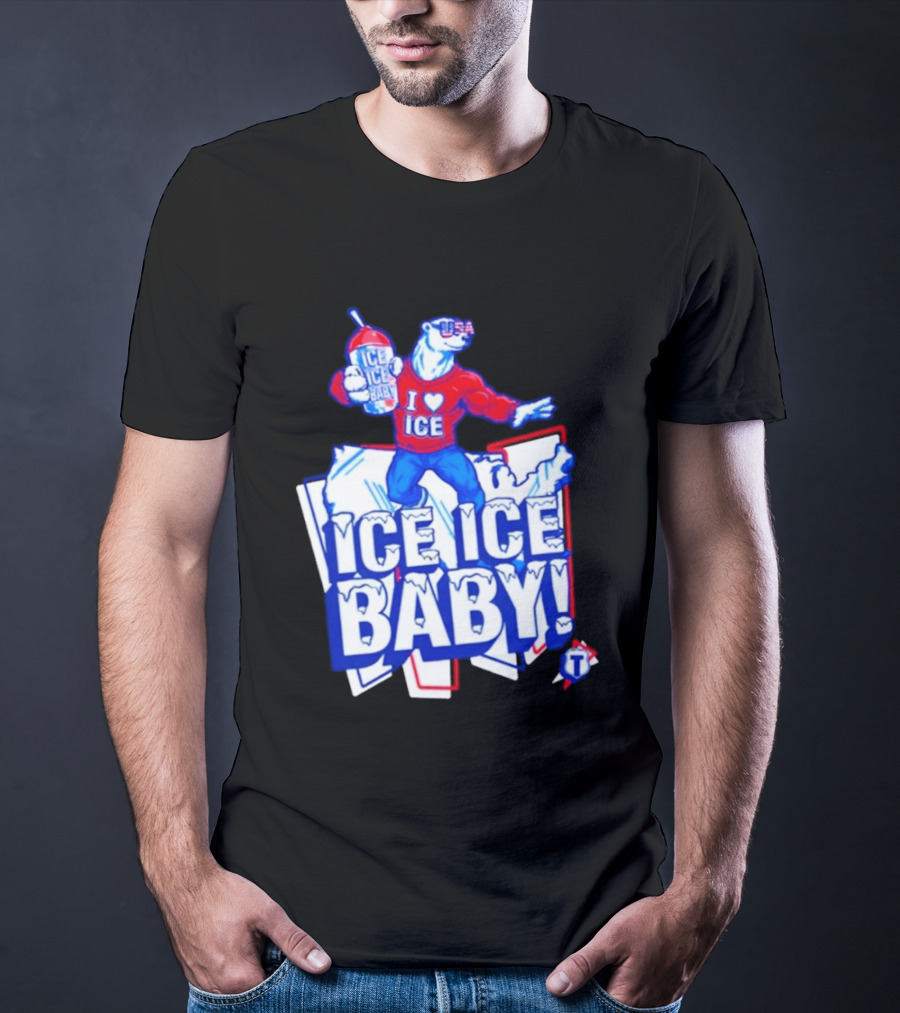Tatum I Love Ice Ice Baby USA Polar Bear T-Shirt