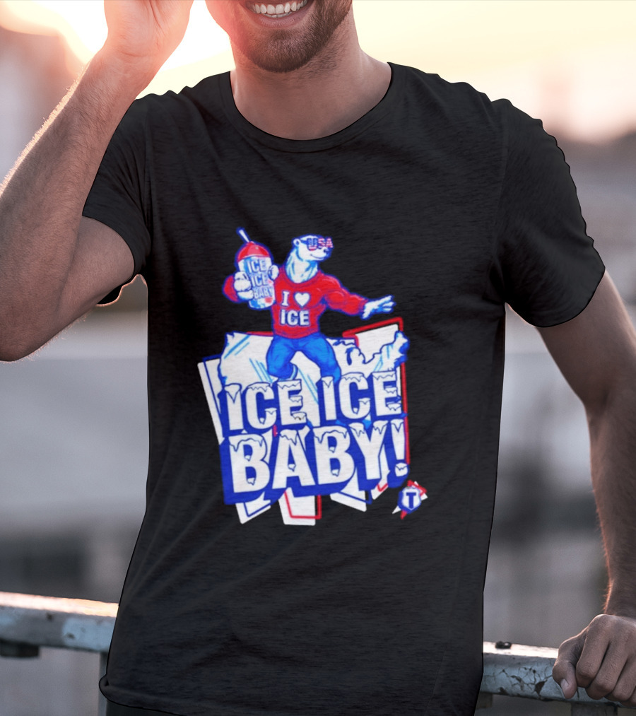 Tatum I Love Ice Ice Baby USA Polar Bear T-Shirt
