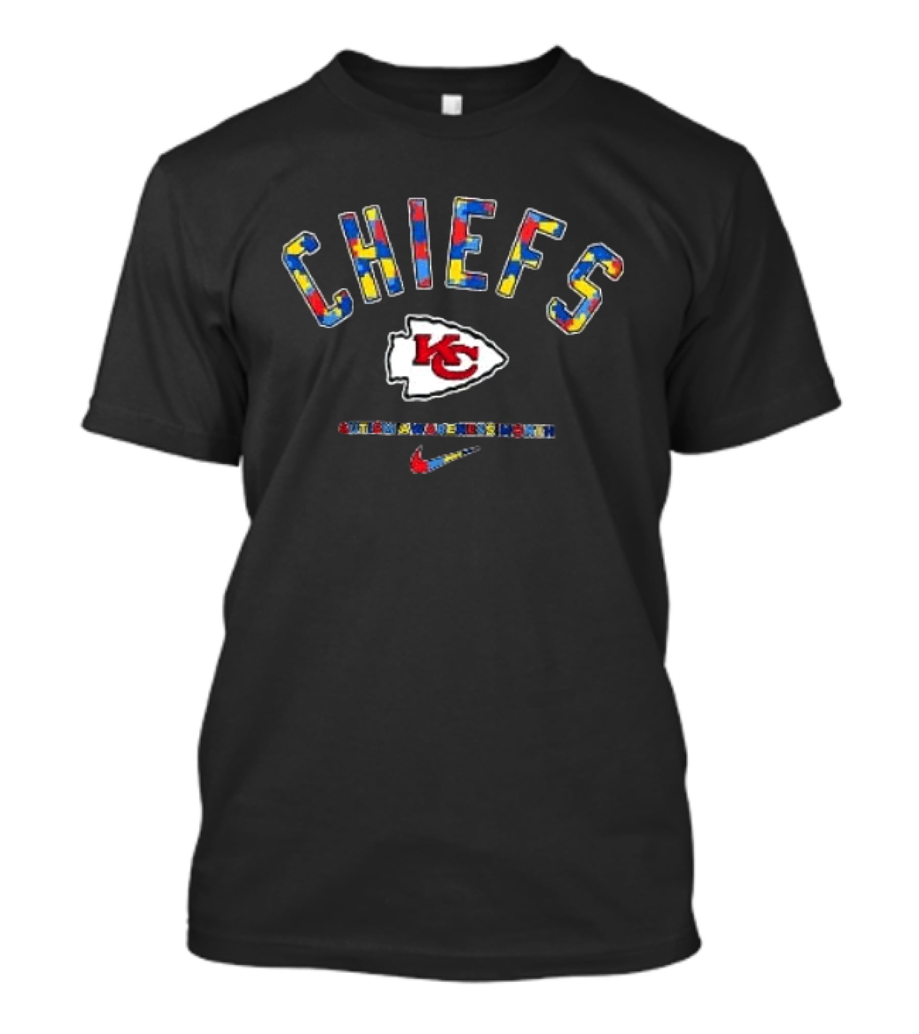 Chiefs Kansas City Autism Awareness Month They Not Like Us Nike T-Shirt
