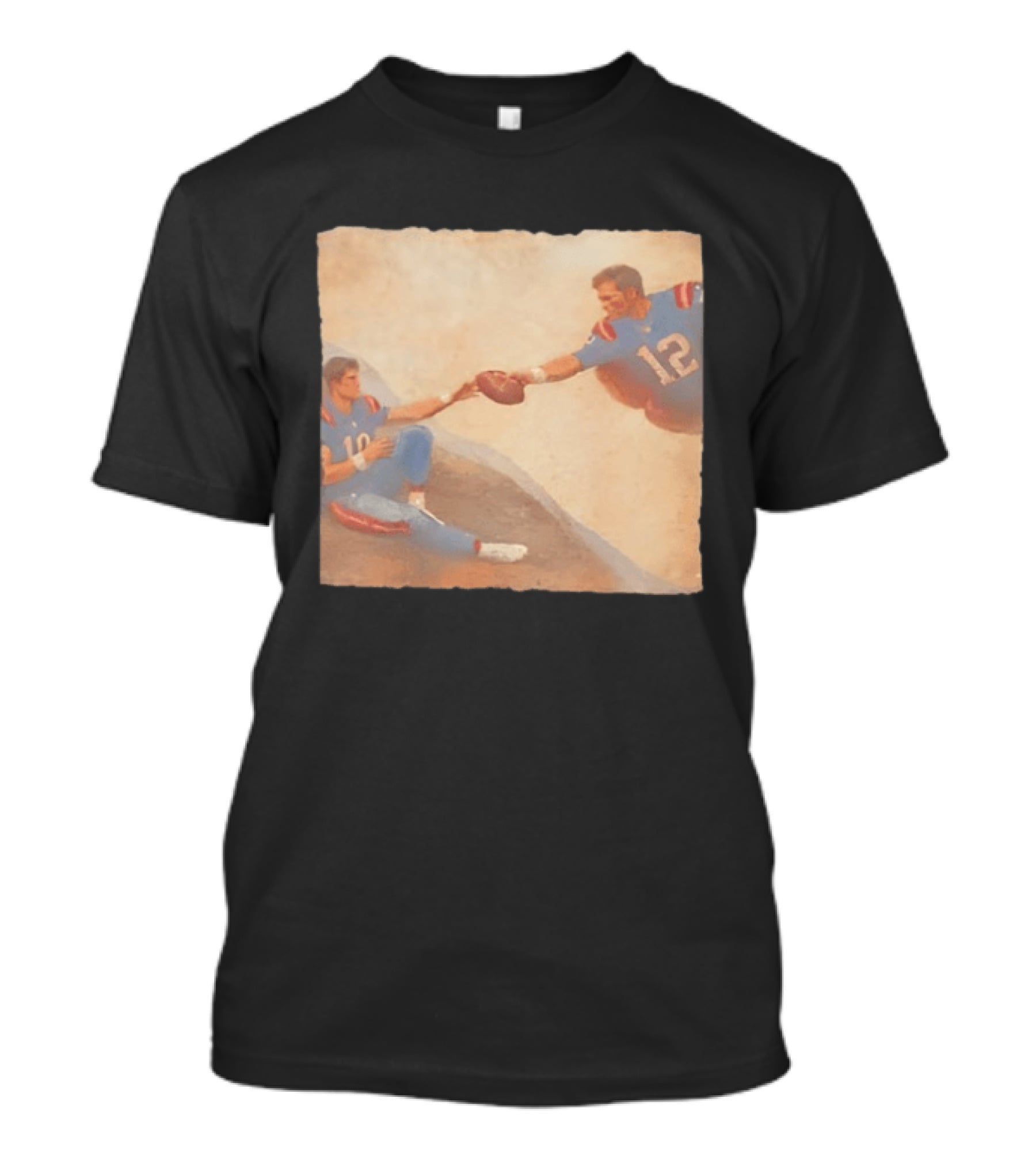 The Creation Of Tom Brady Passing Football To Drake Maye T-Shirt