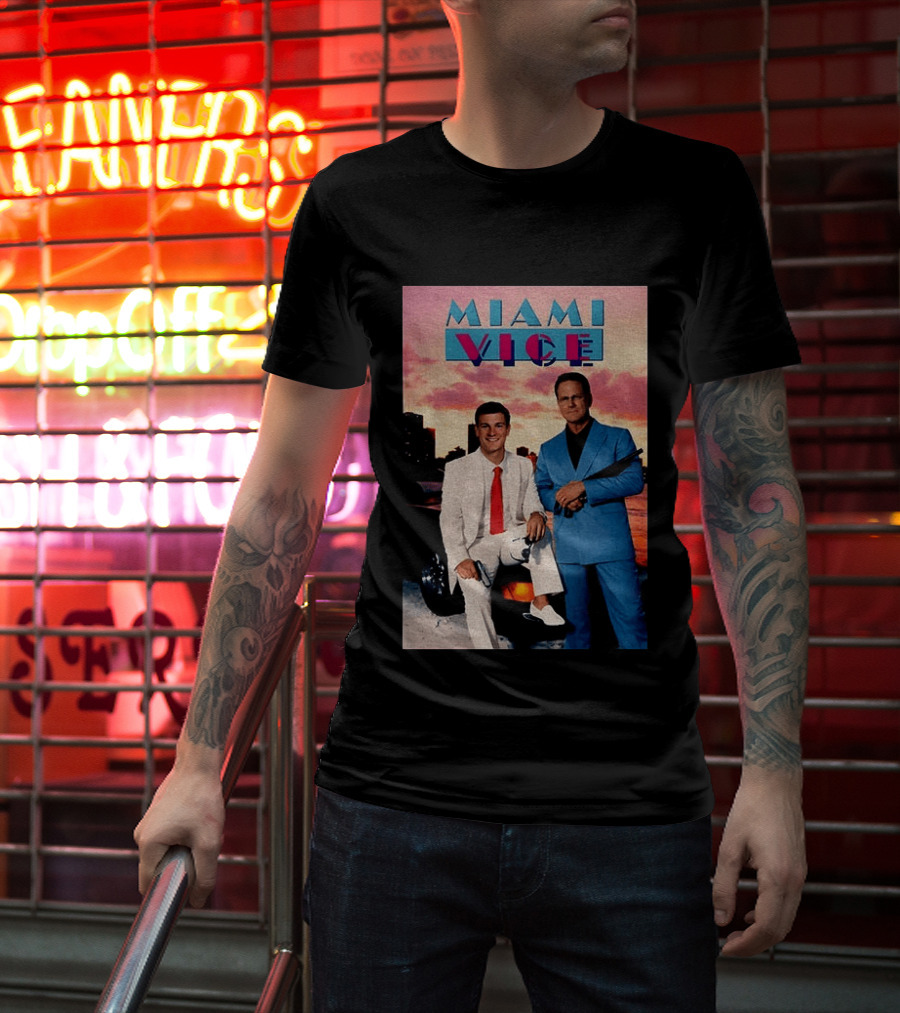 Miami Vice Indiana Hoosiers Football Fernando Mendoza Curt Cignetti T-Shirt