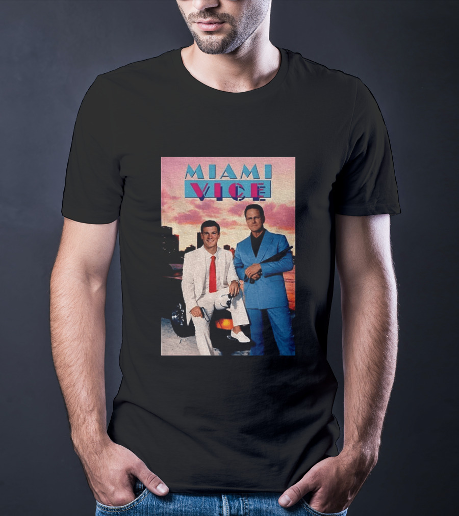 Miami Vice Indiana Hoosiers Football Fernando Mendoza Curt Cignetti T-Shirt