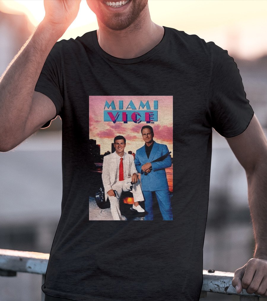 Miami Vice Indiana Hoosiers Football Fernando Mendoza Curt Cignetti T-Shirt