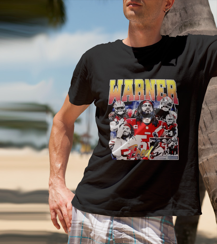 Fred Warner San Francisco Football Collage T-Shirt