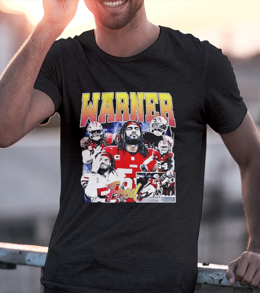 Fred Warner San Francisco Football Collage T-Shirt