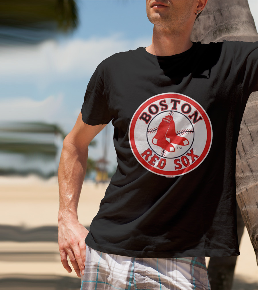 Boston Red Sox Hanging Red Socks Baseball Team T-Shirt