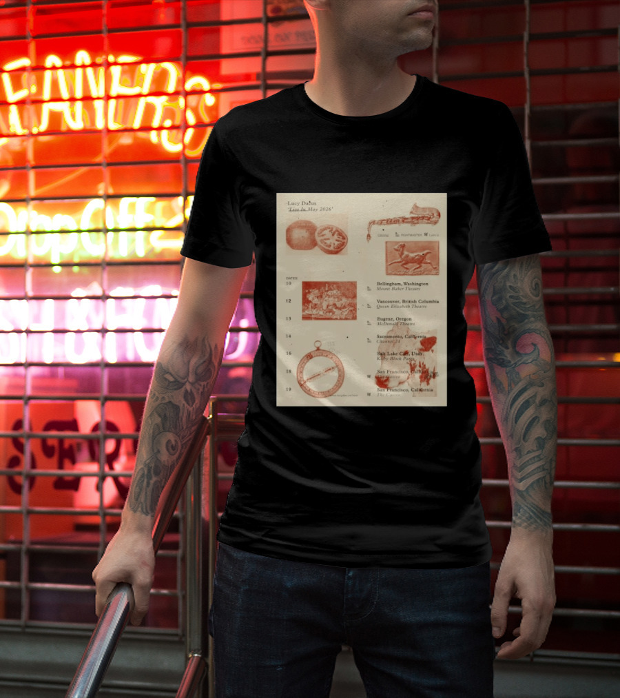 Lucy Dacus Live In May 2026 Sacramento Channel 24 Vintage Tour T-Shirt