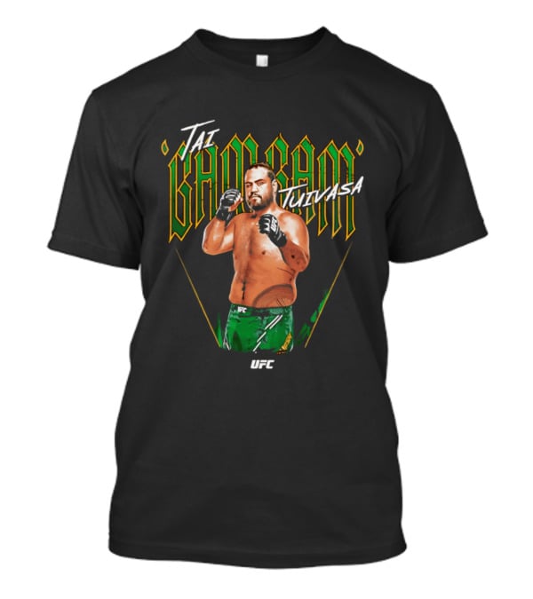 Tai Tuivasa Bam Bam UFC Fighter Green Gloves T-Shirt