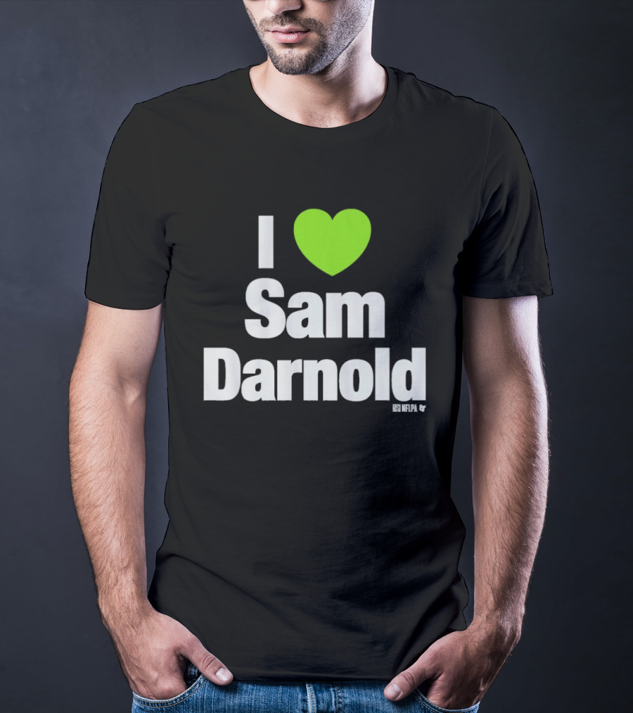 I Heart Sam Darnold Green Heart T-Shirt