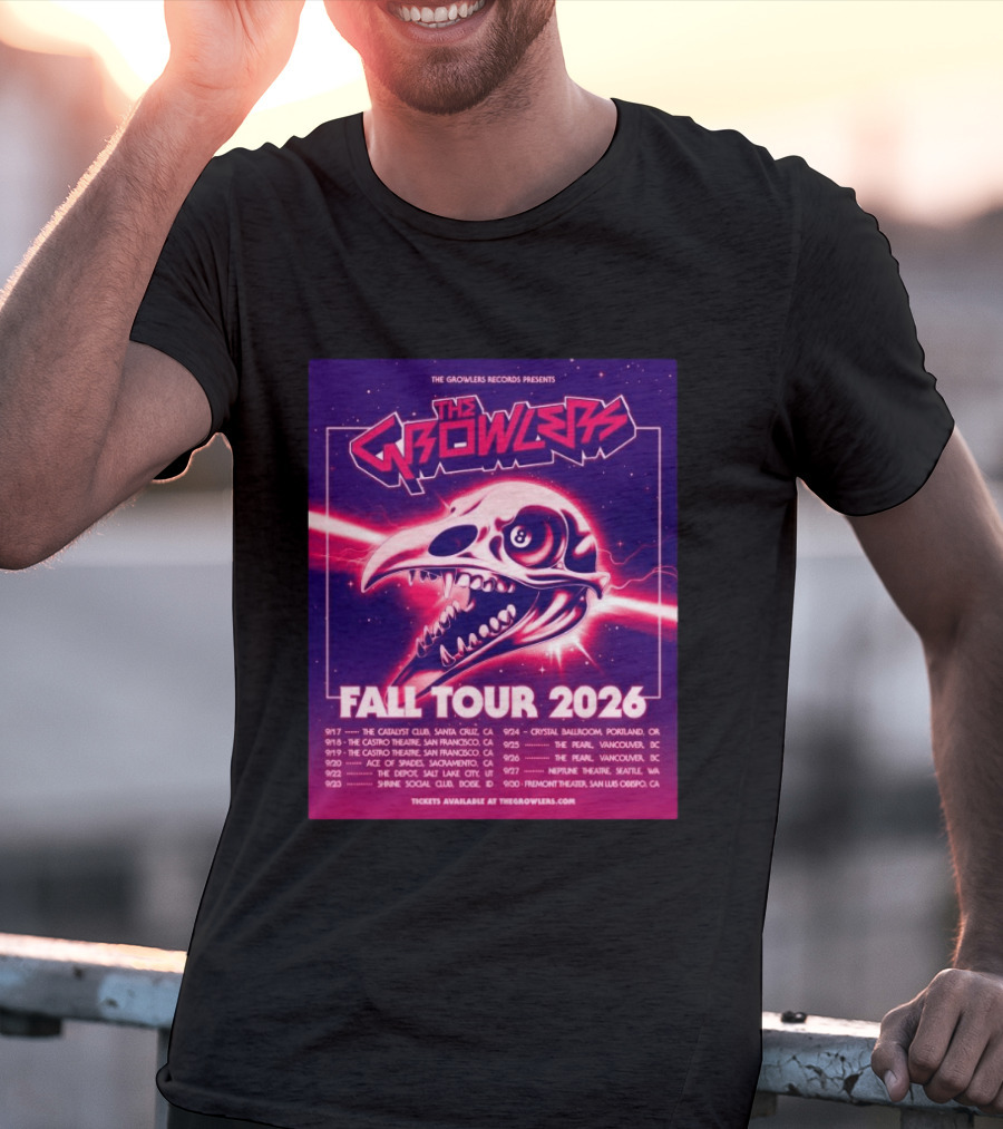 The Growlers Records Presents Fall Tour 2026 Dates Santa Cruz San Francisco Seattle T-Shirt