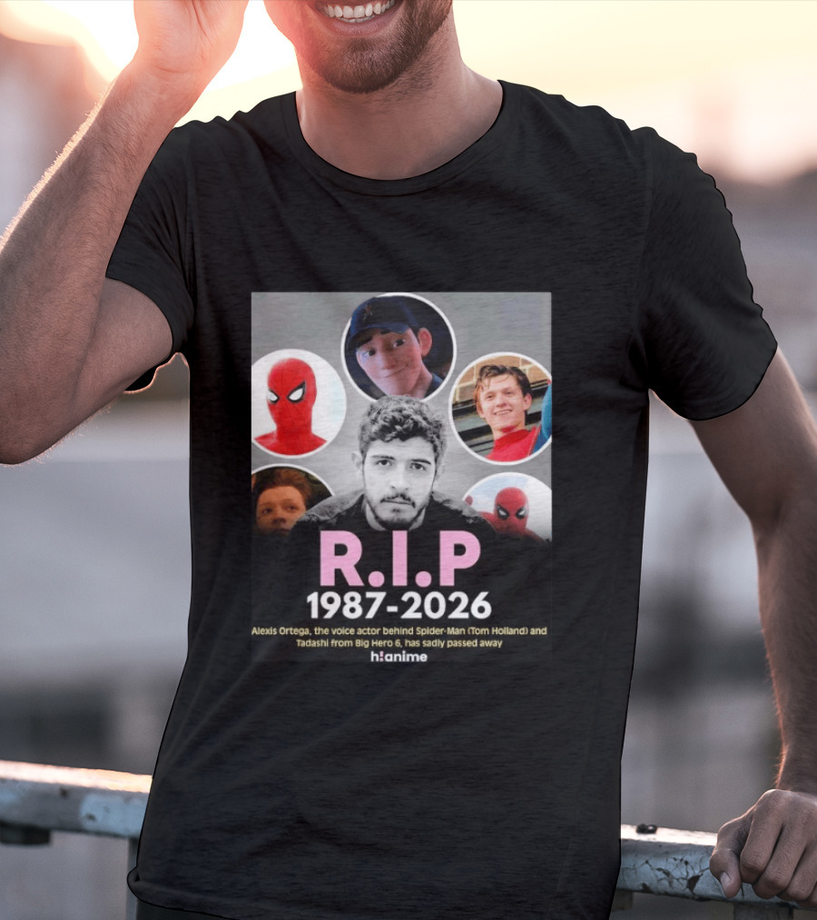 RIP Alexis Ortega 1987 2026 Voice Of Spider Man And Tadashi T-Shirt