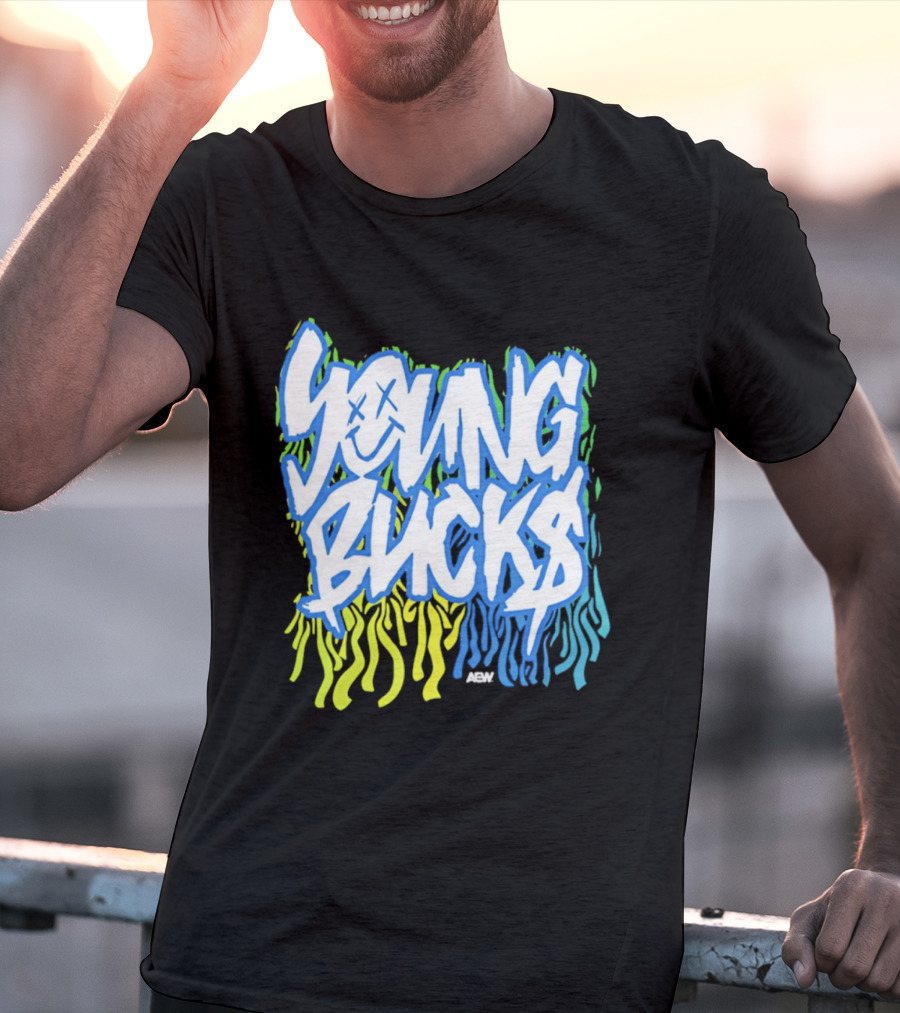 Young Bucks The Party's Back Neon Graffiti T-Shirt