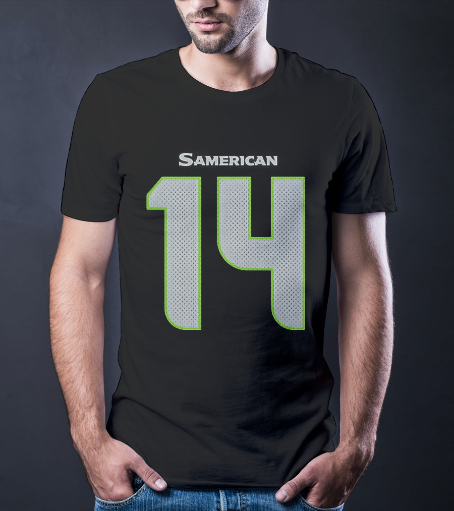 Seattle Seahawks Samerican 14 Jersey T-Shirt