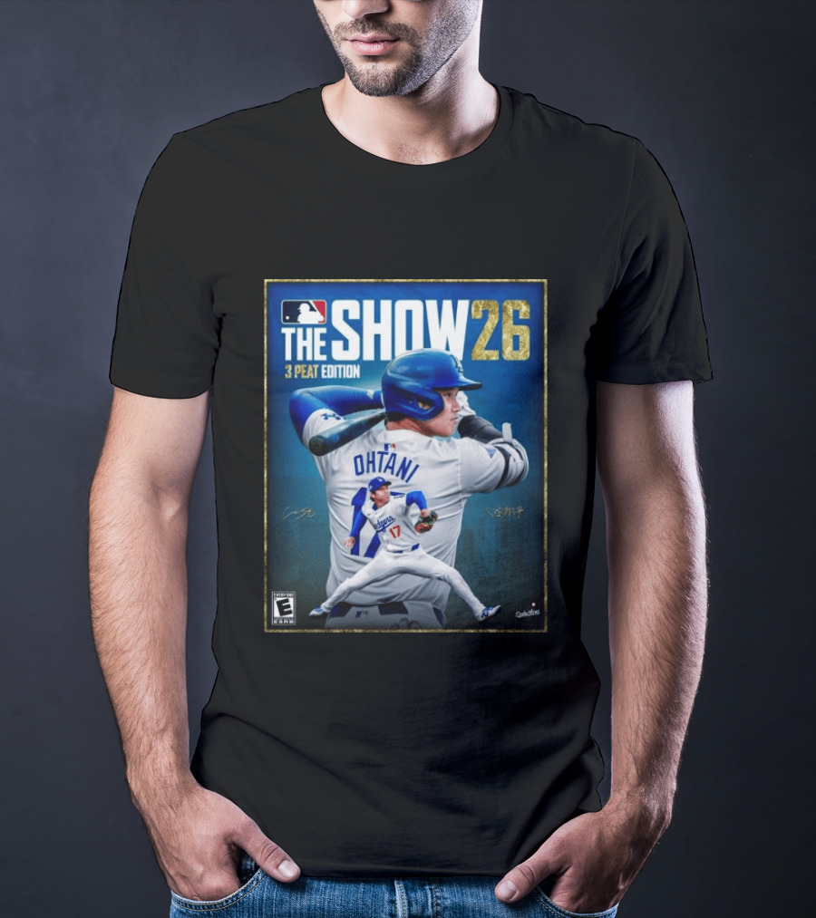 Shohei Ohtani Los Angeles Dodgers MLB The Show 26 3 Peat Edition Baseball 2026 Game T-Shirt