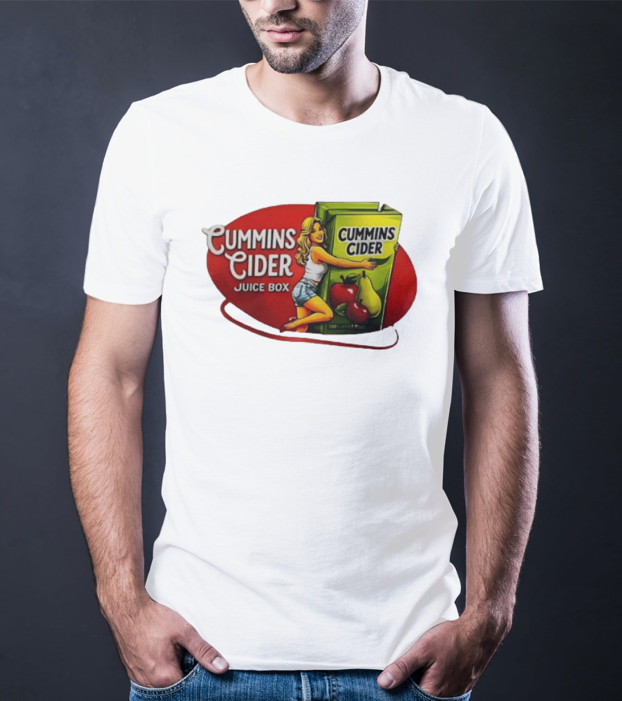 Cummins Cider Juice Box Vintage Style 100% Pear And Apple Drink T-Shirt