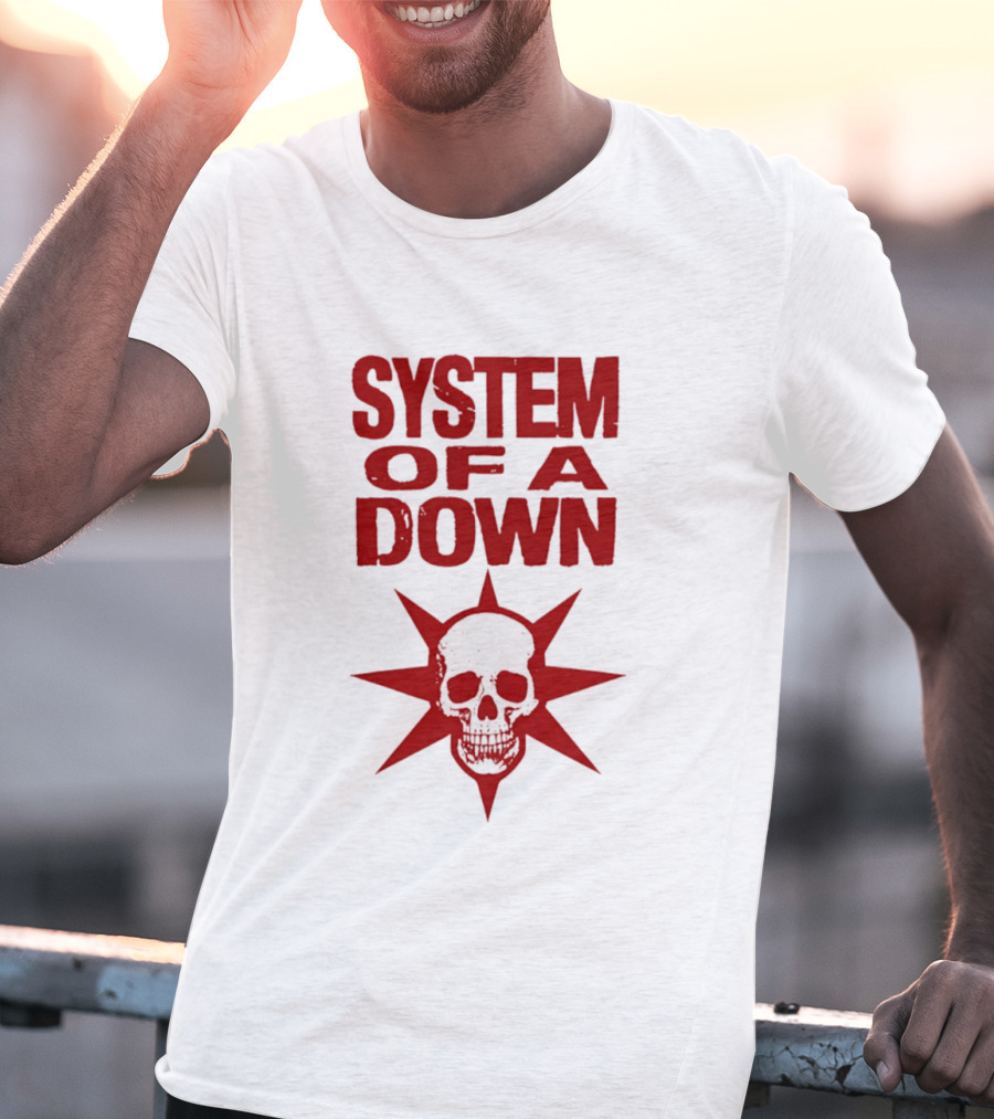 System Of A Down Skull Star Burst T-Shirt