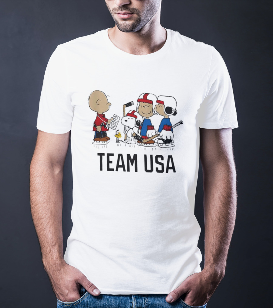 Team USA Peanuts Hockey Outerstuff Collaboration T-Shirt