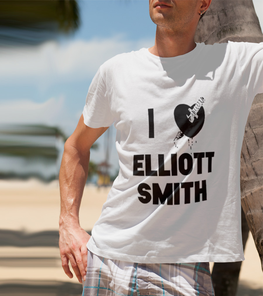 I Heart Elliott Smith Guitar Heart T-Shirt