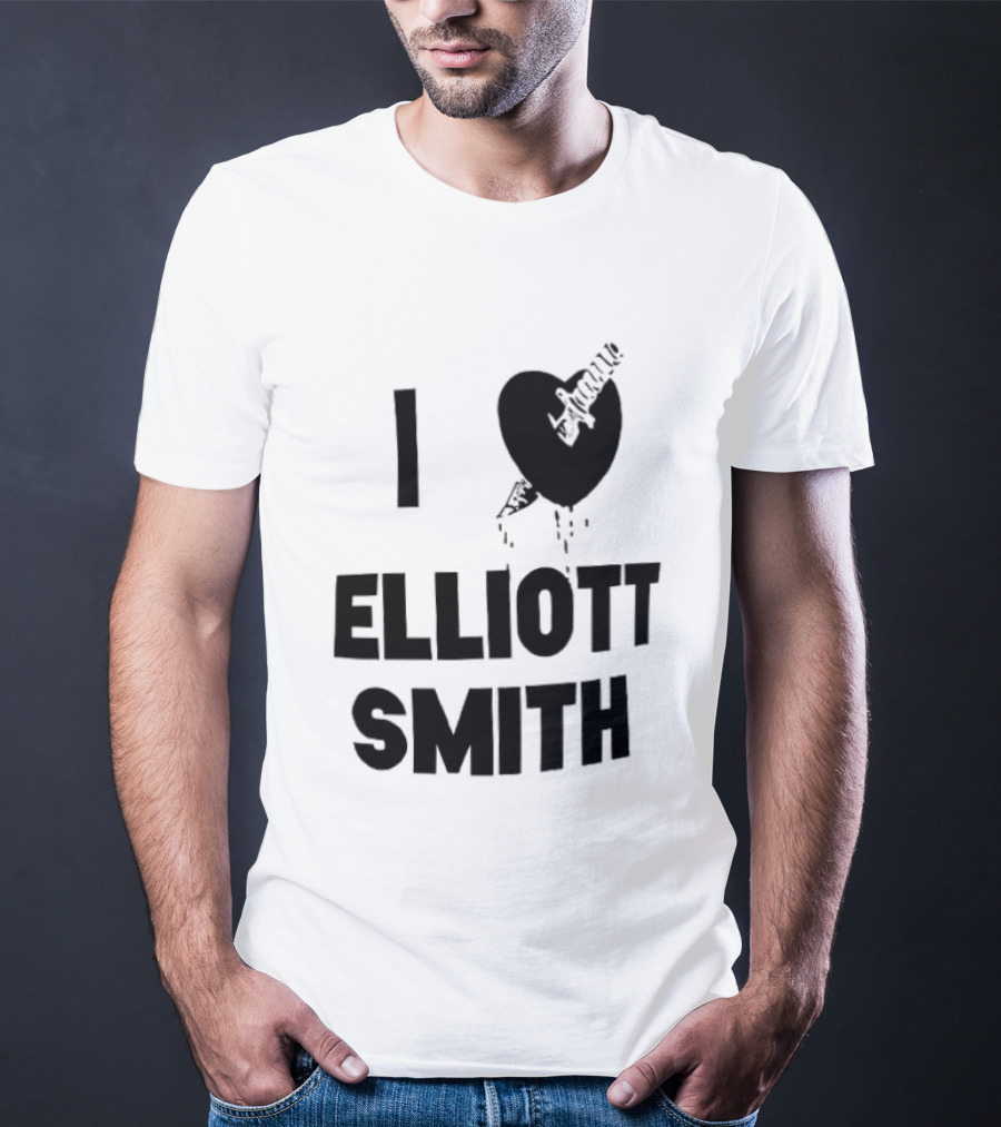 I Heart Elliott Smith Guitar Heart T-Shirt