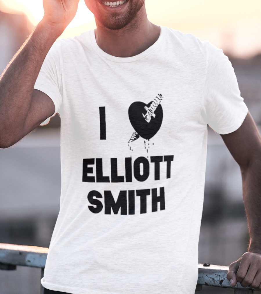 I Heart Elliott Smith Guitar Heart T-Shirt