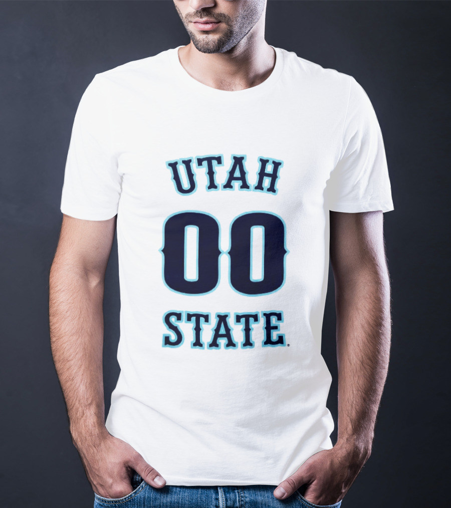 Utah State 00 Number Basketball T-Shirt