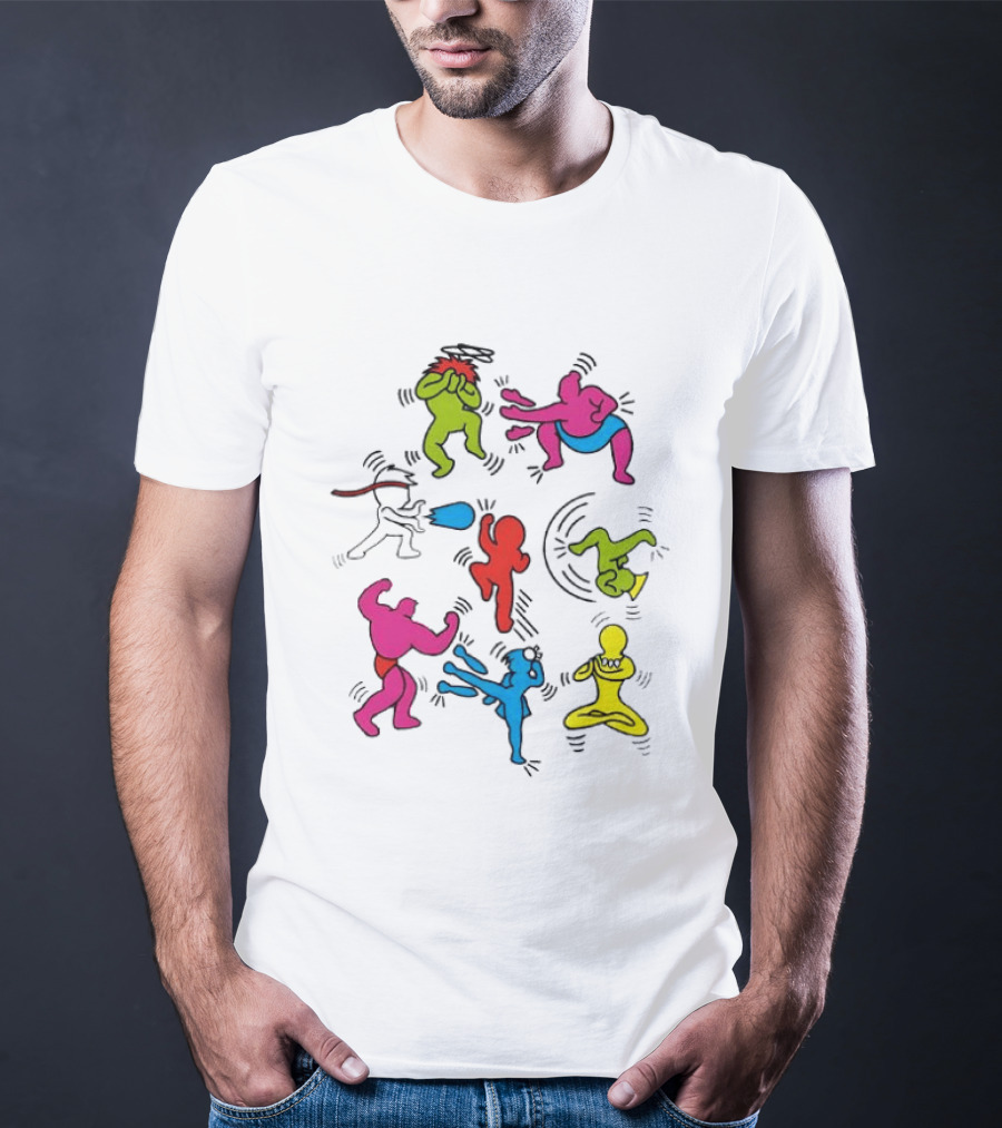Original 8 Pop Fighter SF 2 Video Game Characters T-Shirt