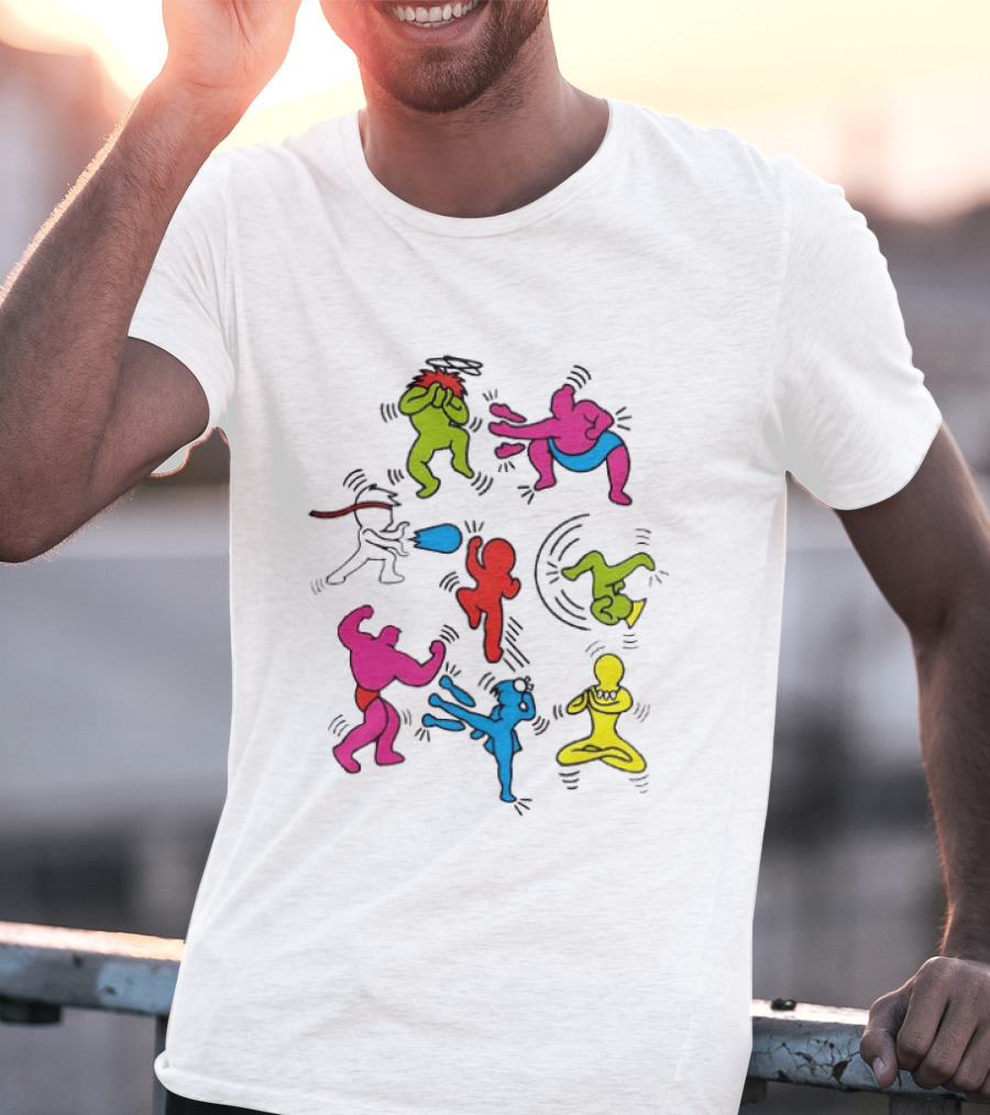 Original 8 Pop Fighter SF 2 Video Game Characters T-Shirt