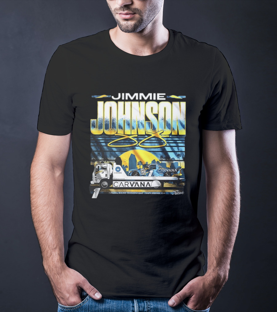 Jimmie Johnson Carvana San Diego Navy Base Coronado 48 Racing Truck T-Shirt