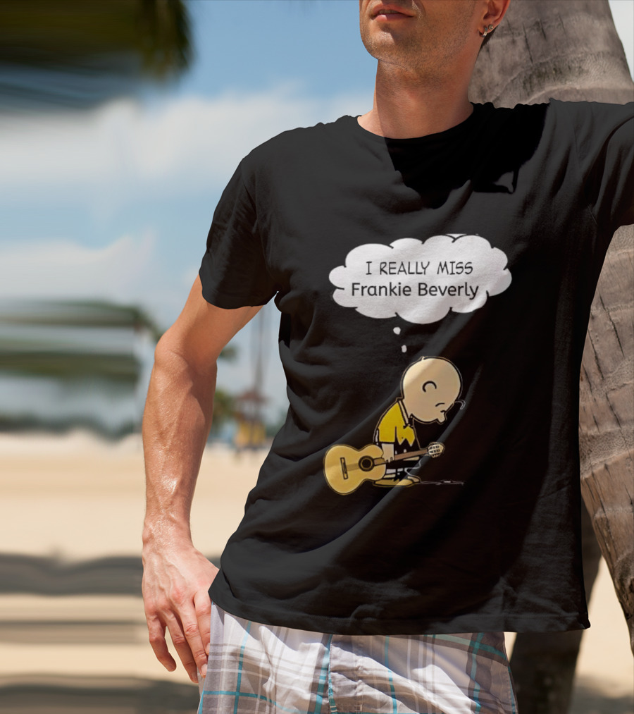Charlie Brown I Really Miss Frankie Beverly Guitar Player T-Shirt