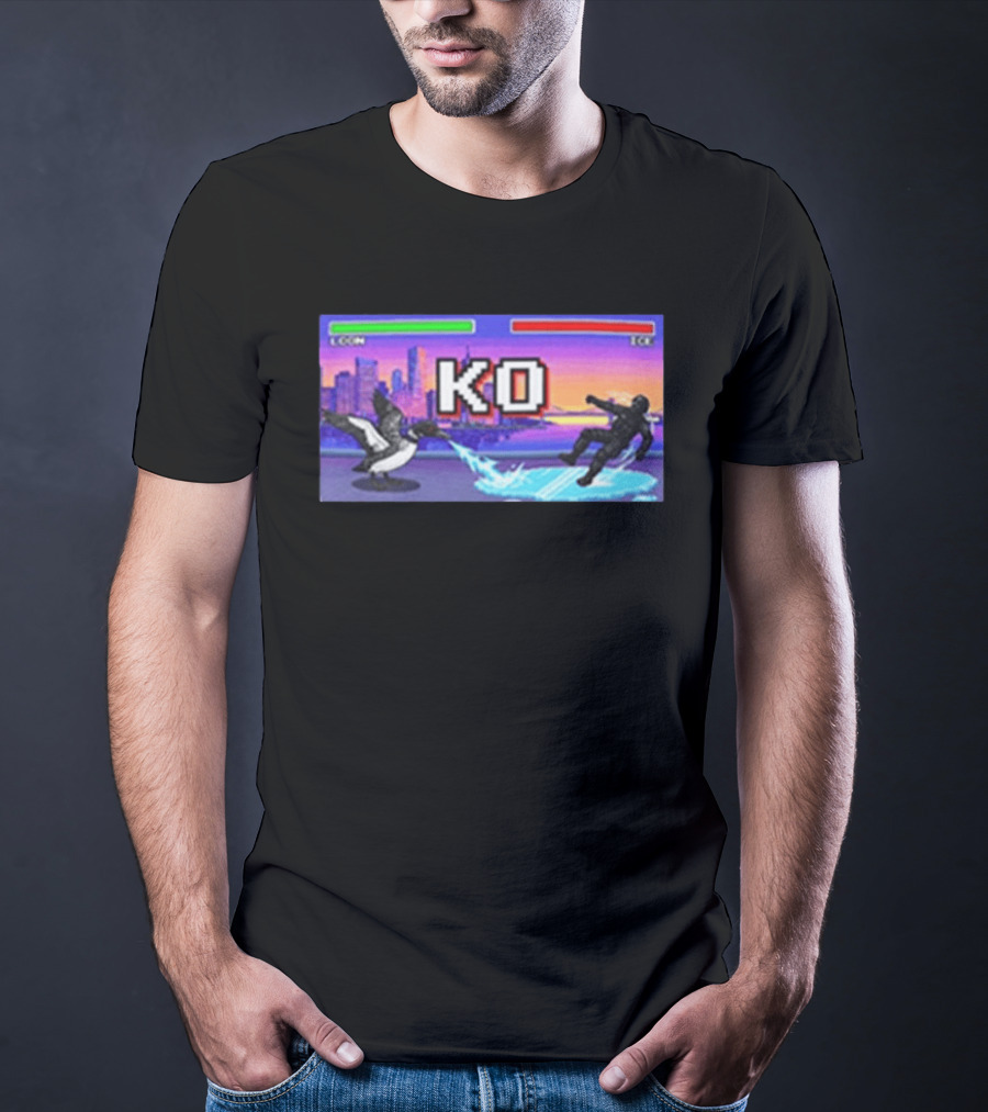 Common Loon Vs ICE KO Minnesota Skyline Anti ICE T-Shirt
