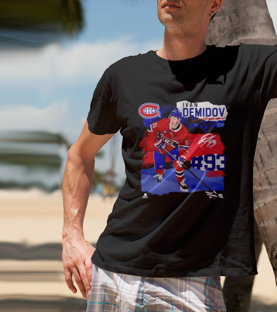 Montreal Canadiens Ivan Demidov #93 Fresh Ice Hockey Player T-Shirt