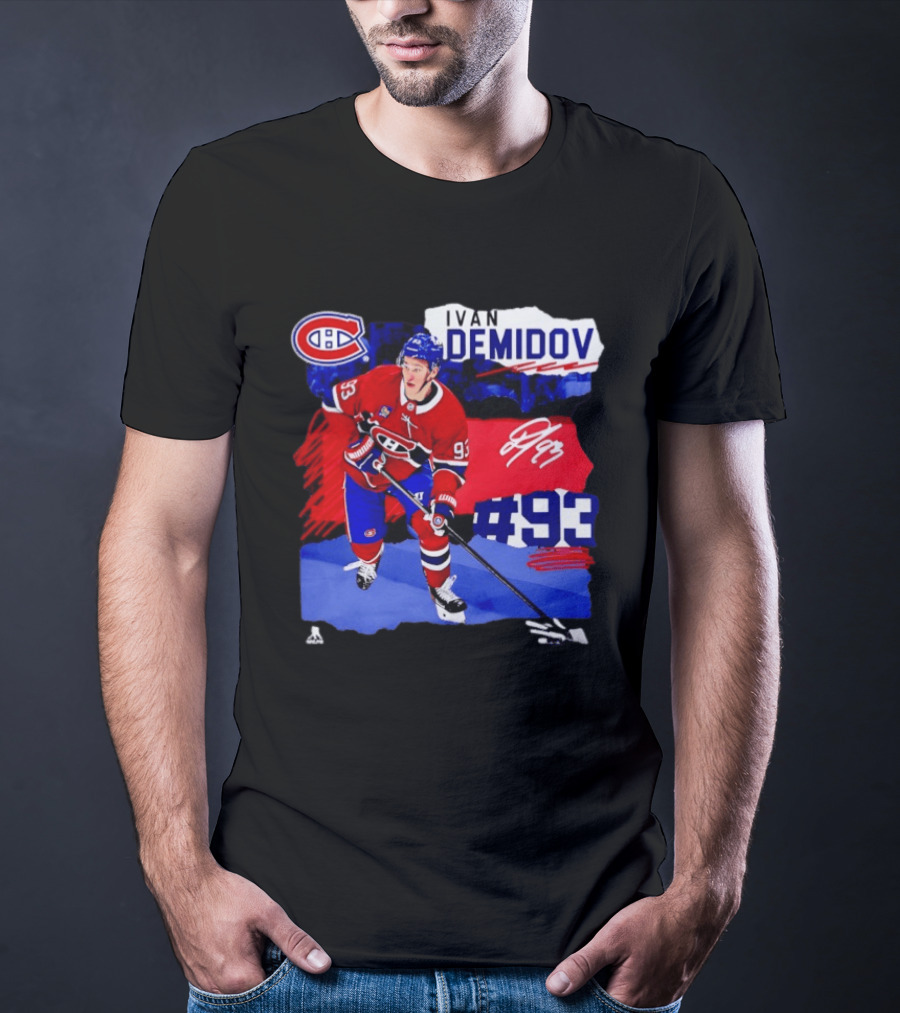 Montreal Canadiens Ivan Demidov #93 Fresh Ice Hockey Player T-Shirt