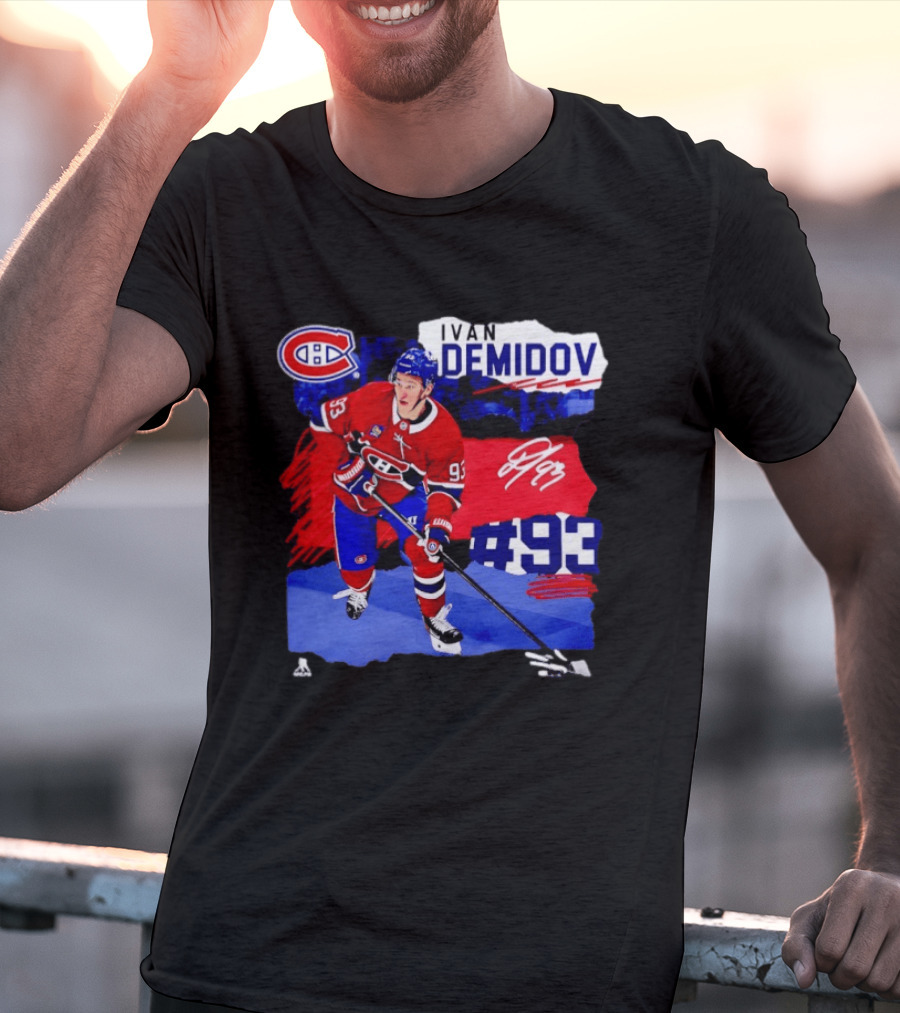 Montreal Canadiens Ivan Demidov #93 Fresh Ice Hockey Player T-Shirt