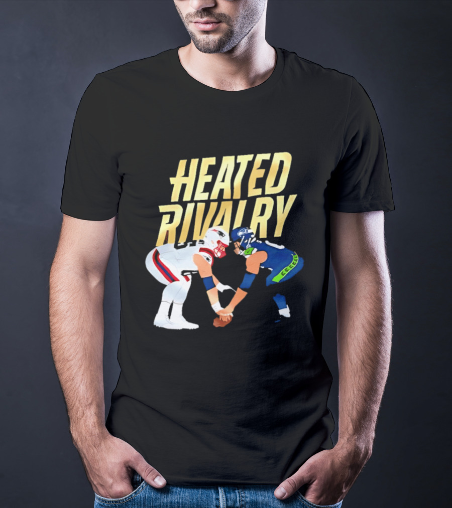 New England Patriots Vs Seattle Seahawks Heated Rivalry Football Players T-Shirt