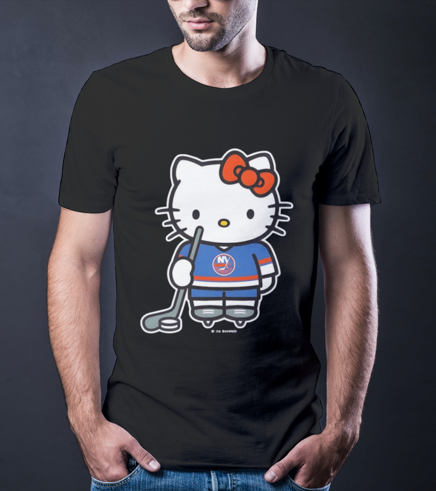 Hello Kitty X New York Islanders Hockey Player NHL 2026 T-Shirt