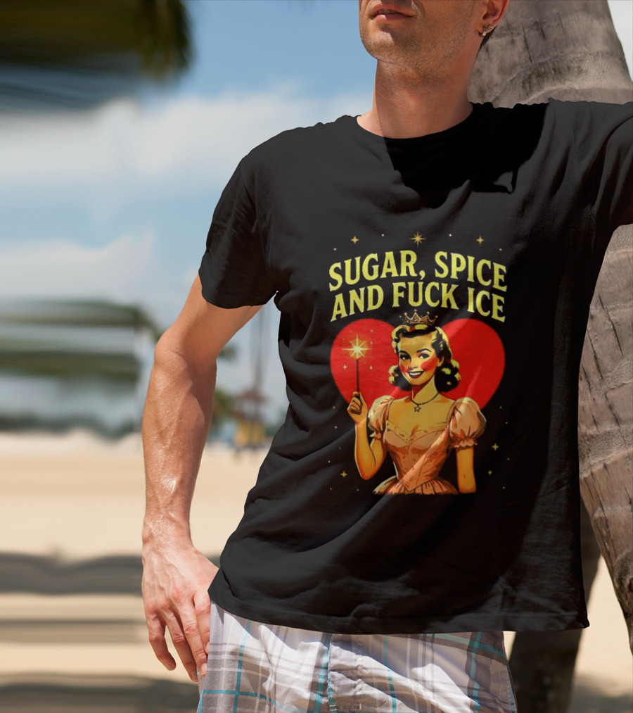 Sugar Spice And Fuck ICE Fairy Heart Caricature T-Shirt