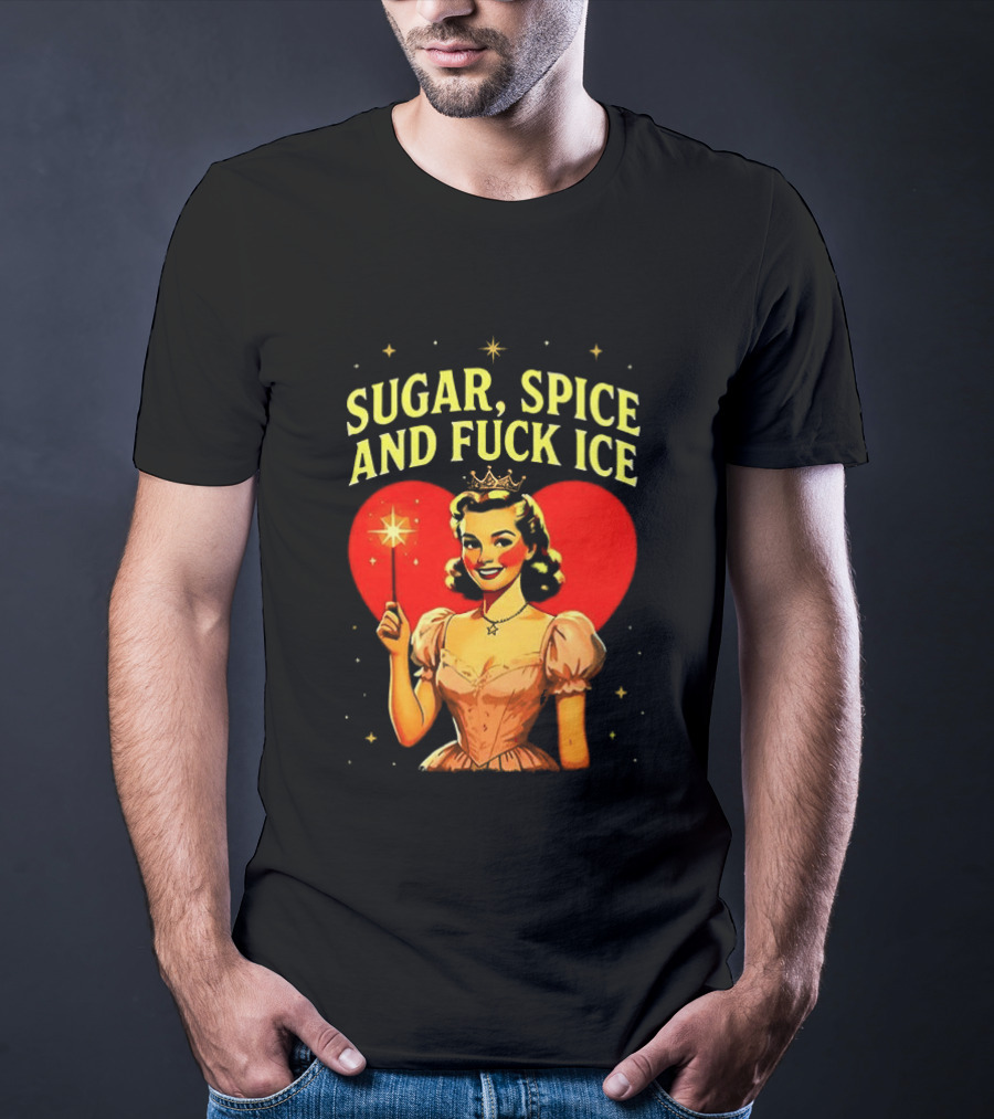 Sugar Spice And Fuck ICE Fairy Heart Caricature T-Shirt