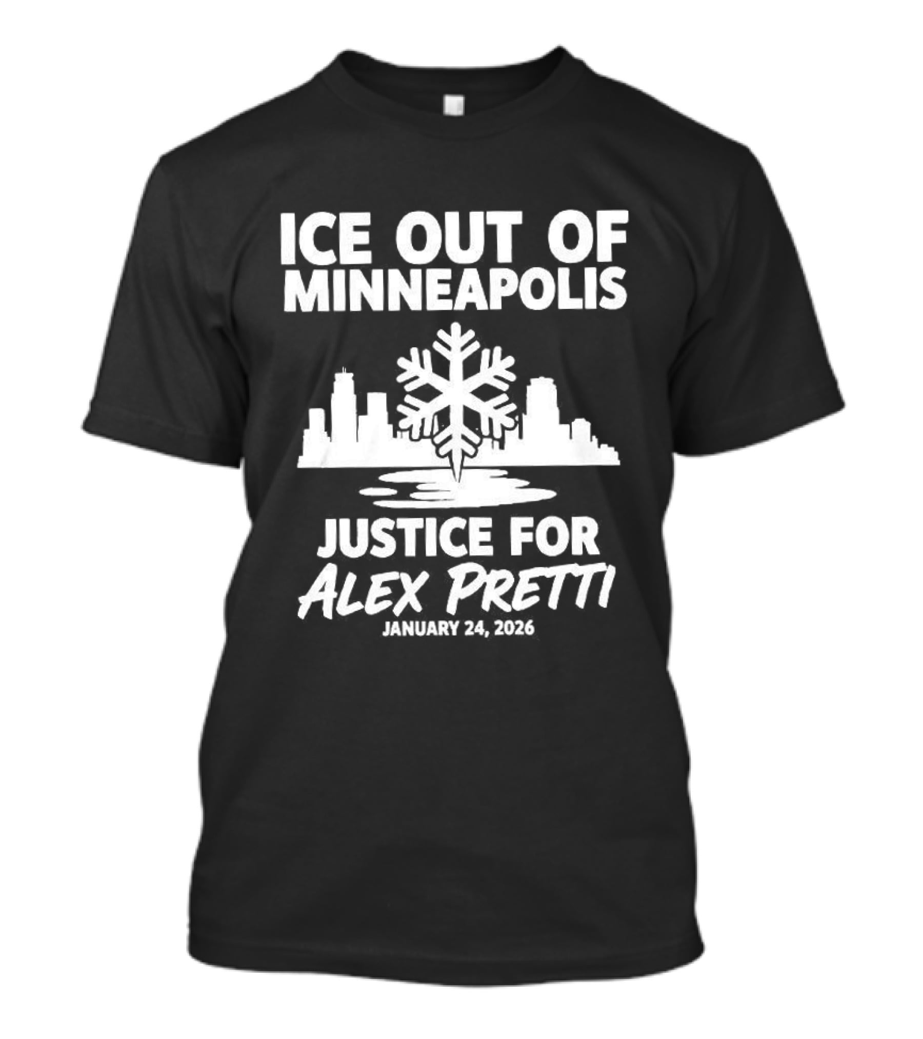 Ice Out Of Minneapolis Justice For Alex Pretti January 23 2023 T-Shirt