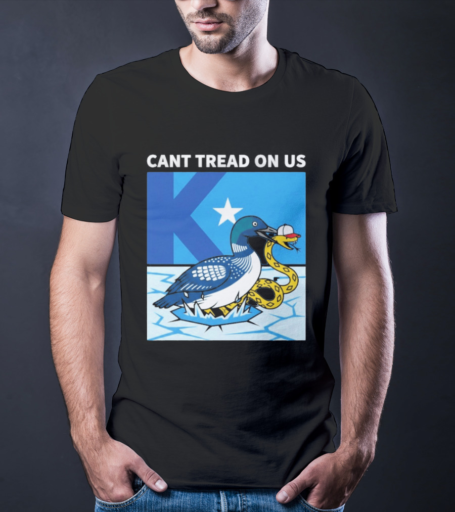 Can't Tread On Us Minnesota Loon Snake Ice Hockey Hat Star T-Shirt