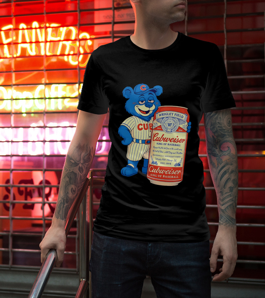 Cubs Wrigley Field Cubweiser King Of Baseball 1914 Bear Fans T-Shirt