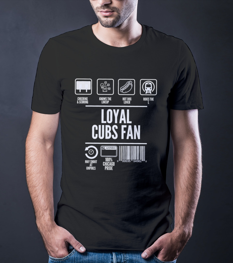 Choose A Cubbie, Throw The Loop, Hot Dog Lover, Take The L, Loyal Cubs Fan, Deep Dish Breweries, 100% Chicago Pride T-Shirt
