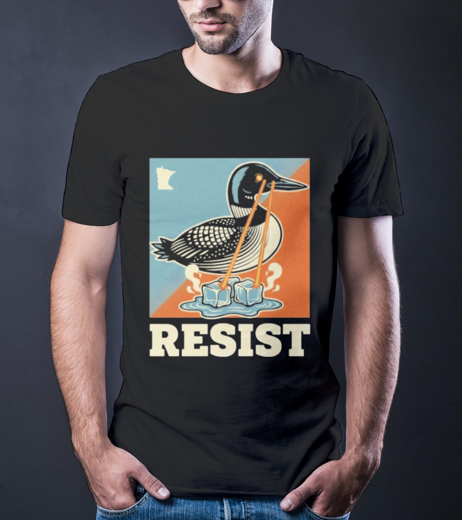 Resist Minneapolis Loon Ice Protest Minnesota T-Shirt
