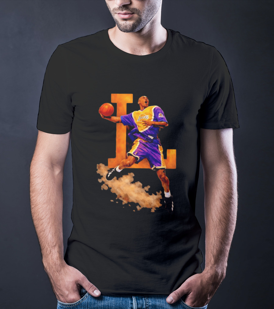 Kobe Bryant Los Angeles Lakers Iconic Slam Dunk Action T-Shirt