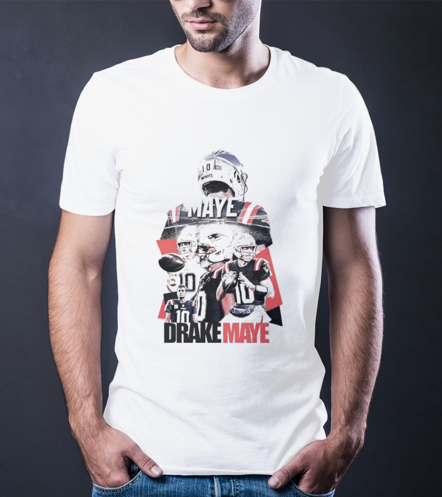 Drake Maye New England Patriots Number 10 Patriots Football Player T-Shirt