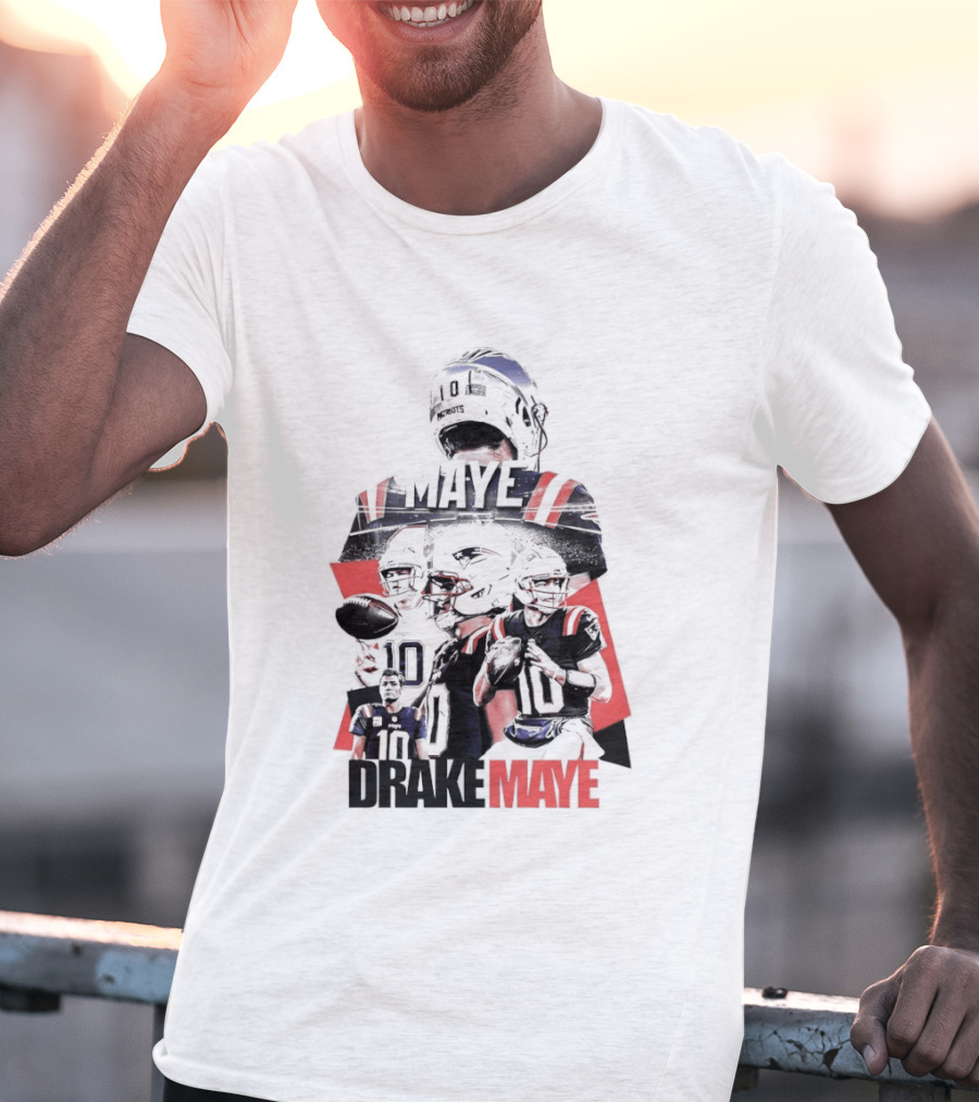 Drake Maye New England Patriots Number 10 Patriots Football Player T-Shirt